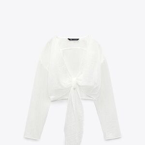 Zara Knotted Texture Top